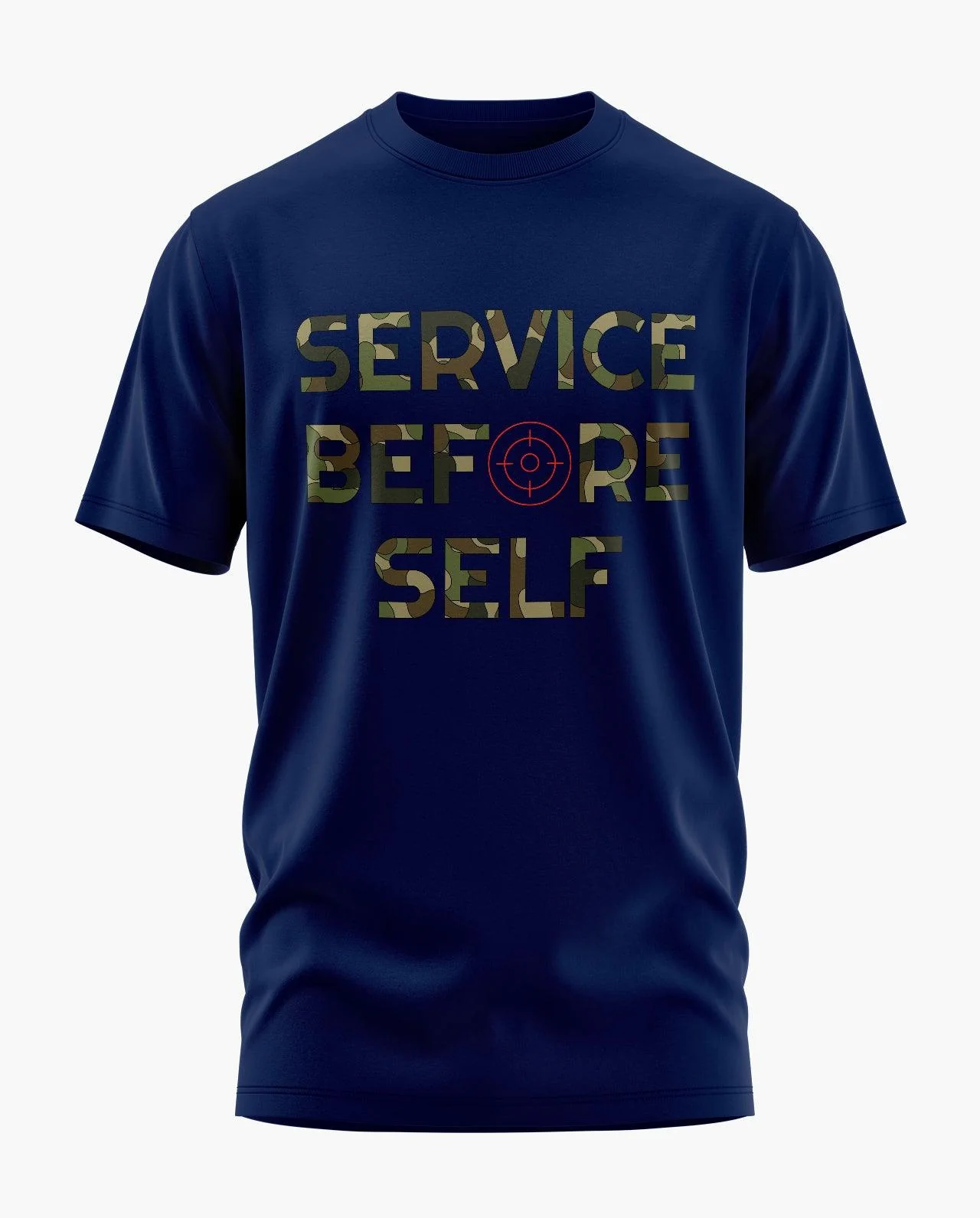Indian Army Motto Camo Signature LuxeSoft Cotton T-Shirt - Image 3