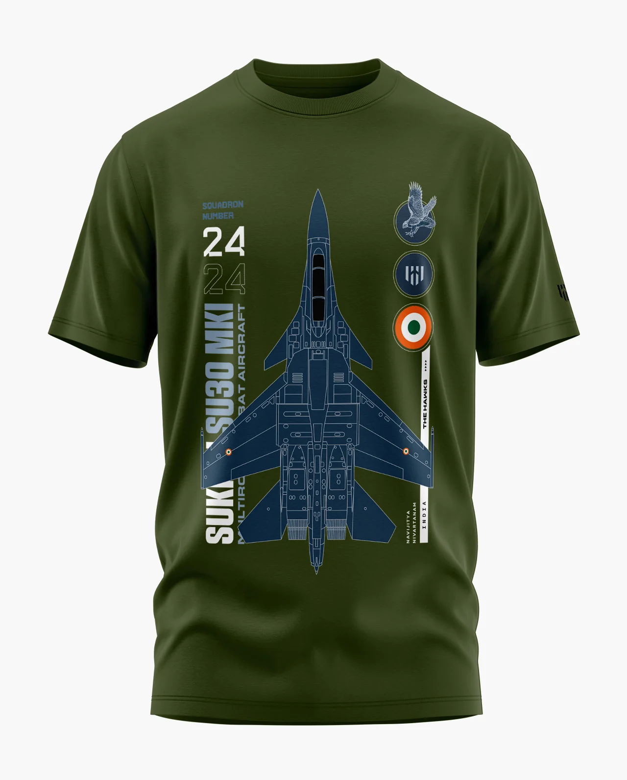 The Hawks Sukhoi SU 30 Signature LuxeSoft Cotton T-Shirt - Image 3